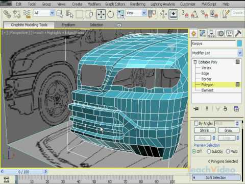 Заканчиваем основные элементы бампера BMW в 3Ds Max 2010 (12