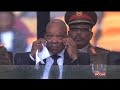 FNB Stadium crowd cheers Motlanthe, Mbeki, boos Zuma
