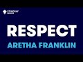 Respect in the Style of Aretha Franklin karaoke video with lyrics no lead vocal