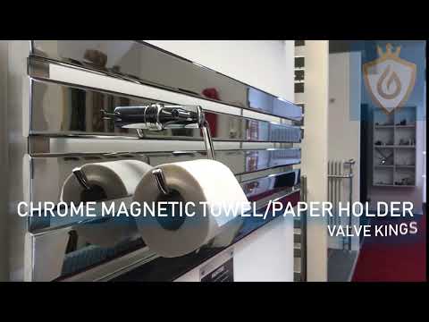 Video of Chrome Magnetic Towel / Paper Holder