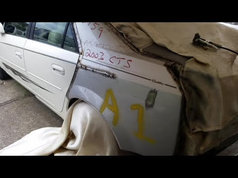 2003 Cadillac CTS Drivers Quarter Panel Welding Done Part 12 of