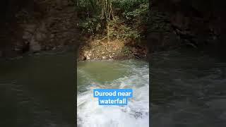 Saying Durood near waterfall #shorts