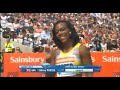 2013 Diamond League London women 100m hurdles: Sally Pearson races her SB 12.65 !