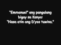 Halina Hesus Lyrics