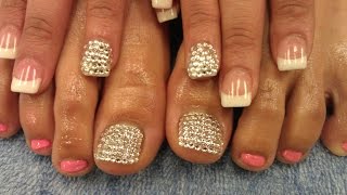 PRETTY DIAMOND TOES AND NAILS
