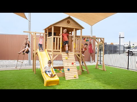 Lifespan Kids Kingston Cubby House with Green Slide