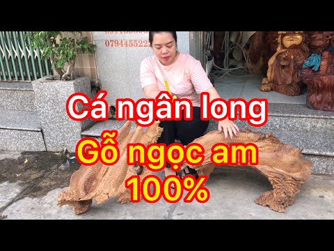 Cặp CÁ NGÂN LONG gỗ Ngọc Am (136)