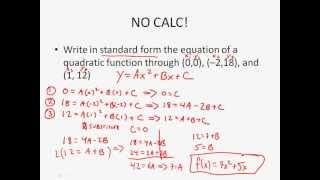 How to write a quadratic equation