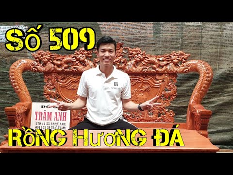 Salon Rồng Bát Tiên Cuốn Cột 12 Hương Đá Cực Đẹp |Đồ Gỗ Trâm Anh| Số 509