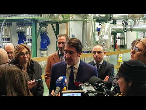 REBI SLU: El consejero de Medio Ambiente de la Junta de Castilla y León Juan Carlos Suárez-Quiñones visita la Red de Calor Aranda de Duero