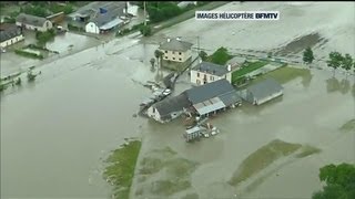 Les inondations dans les Hautes-Pyrénées vues du ciel - 19/06