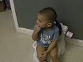 Baby using potty Funny