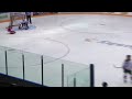 Yougest player on the ice in Cranbrook hockeyville promo game - gets a penalty shot