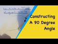 How to draw a 90 degree angle (right angle) at a point on a line without a  protractor. 