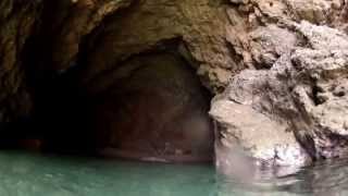 Underwater cave at Cape Sounio