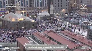 لحظة إفطار الصائمين في المسجد النبوي الشريف بالمدينة المنورة ليلة 20 رمضان 1444هـ