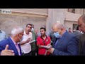 بالفيديو : محافظ القاهرة يتابع انهيار عقار  قصر النيل