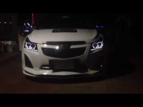 Тюнинг передних фар.Chevrolet Cruze передняя оптика.Габариты.