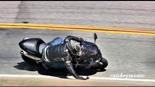ZX-10R Crash - Pushes Bike Back Up 6/24/12 - YouTube