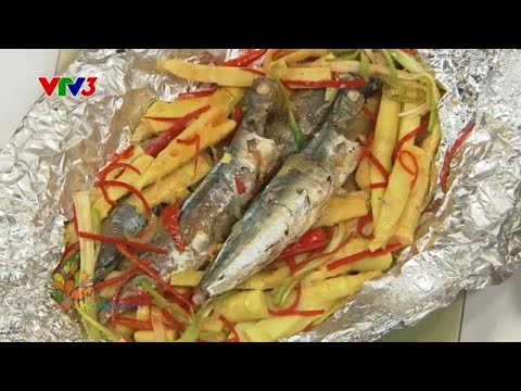 Cá nục nướng măng nướng giấy bạc