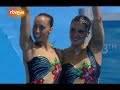 Mengual y Fuentes, plata en dúo técnico de natación sincronizada