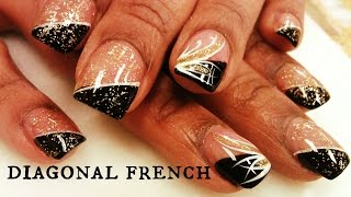 HOW TO DIAGONAL FRENCH MANICURE NAILS
