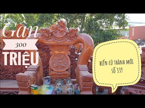 Cách xả sơn pu hàng khủng 300 triệu, BIẾN CŨ THÀNH MỚI (P1) số 339 /Đồ Gỗ Trâm Anh_0794455222