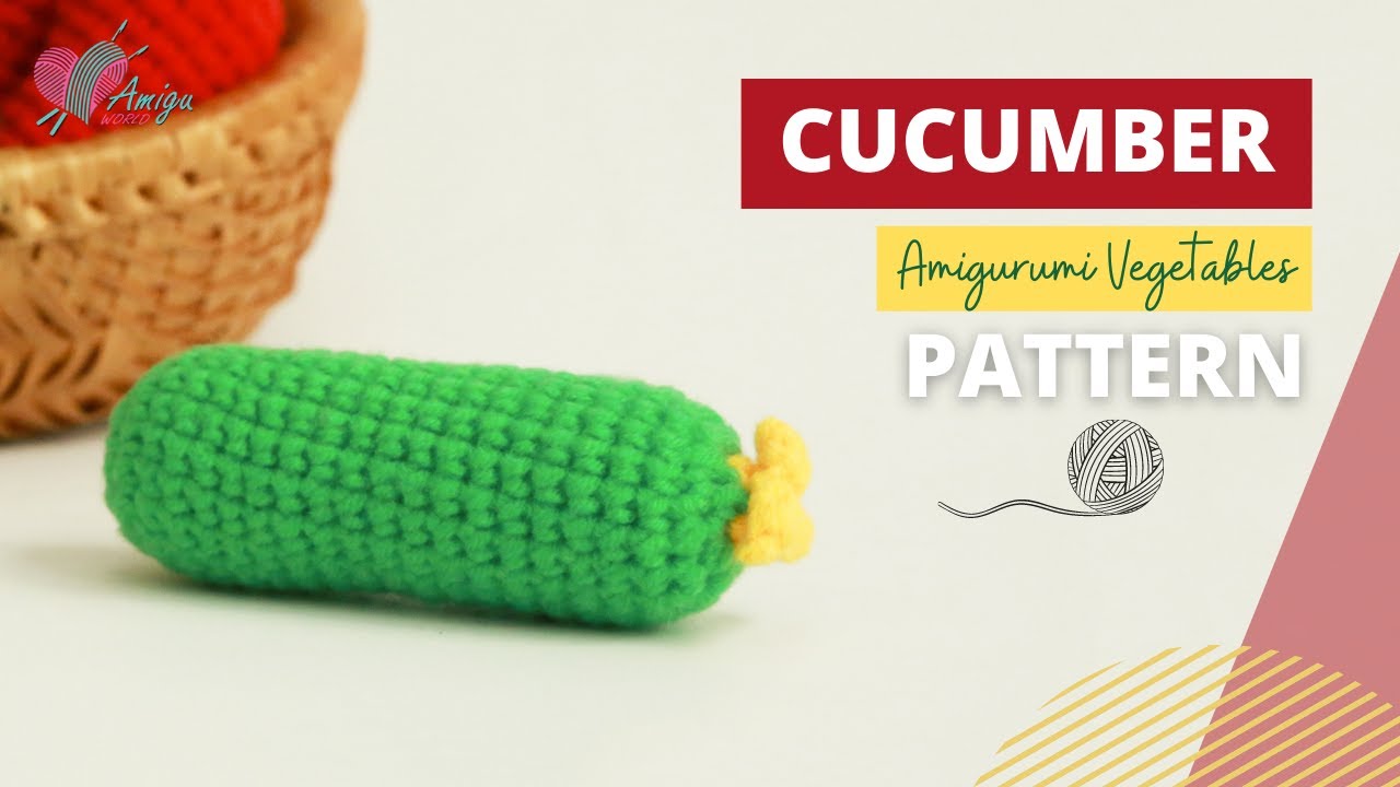 FREE Pattern – Crochet amigurumi CUCUMBER for beginner