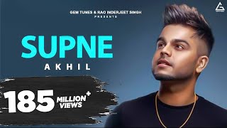 Supne - Akhil | Official | Full Video Song | Latest Punjabi Love Songs | Yellow Music