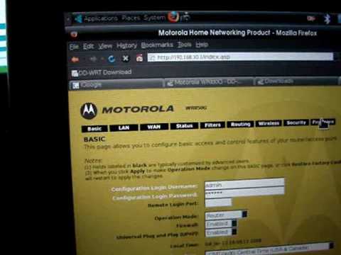 Motorola WR850G and DD-WRT Firmware Duration: 5:17. Total Views: 7,306