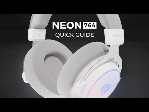 GENESIS NEON 764 naglavne slušalke, gaming / pisarniške, 7.1 STEREO VIRTUAL zvok, mikrofon, RGB LED osvetlitev, nadzor glasnosti, gumbi za upravljanje, programska oprema, bele (Howlite White)