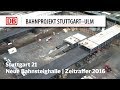 Stuttgart 21 Bau der neuen Bahnsteighalle (Zeitraffer 2016)