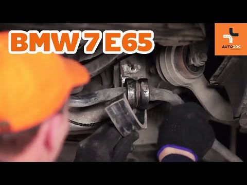 How to replace front stabilizer bushes BMW 7 ... TUTORIAL | AUTODOC