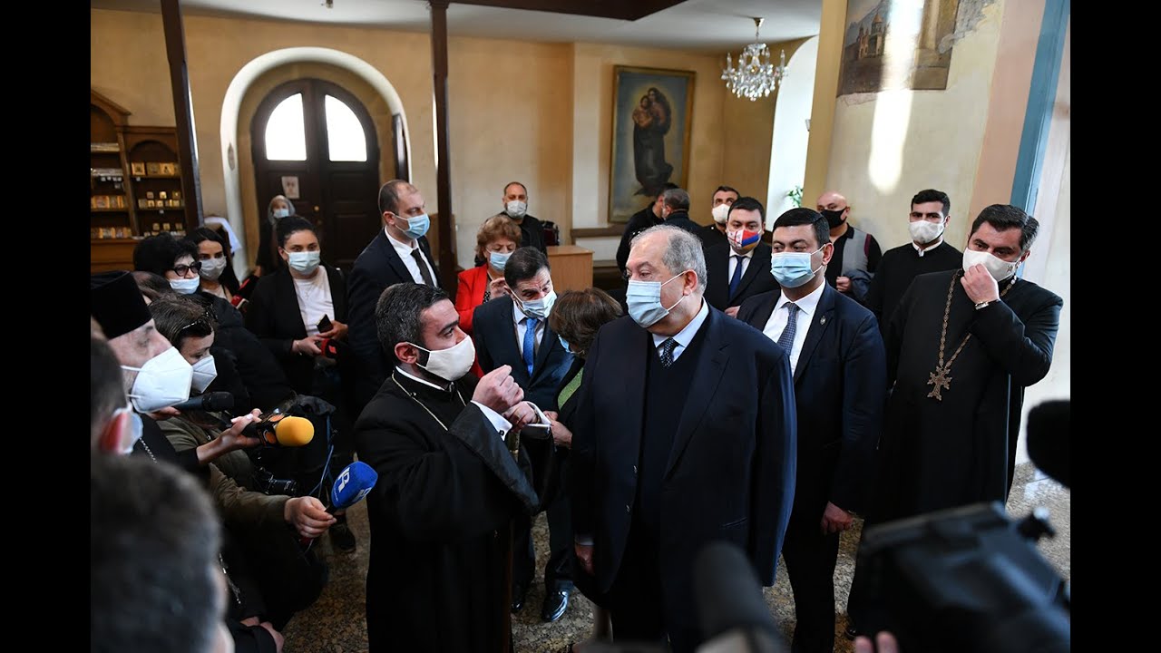 Президент Армении посетил церковь Св. Геворга в Грузии