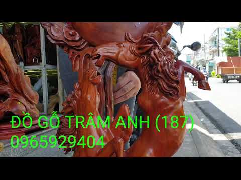 CẶP SONG MÃ UYÊN ƯƠNG GỖ HƯƠNG (số 187)/Đồ gỗ trâm anh /0794455222