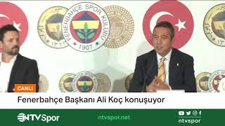 Ali Koç Fenerbahçe teknik direktörü Erol Bulut imza töreninde açıklamalarda bulunuyor