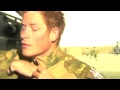 Dramatic moment Prince Harry runs for an ice cream van during Afghanistan interview