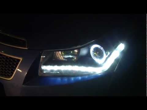Работа передней оптики Chevrolet Cruze V5
