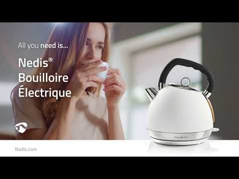 Nedis Bouilloire Électrique 1,8 L Soft-Touch Blanche 
