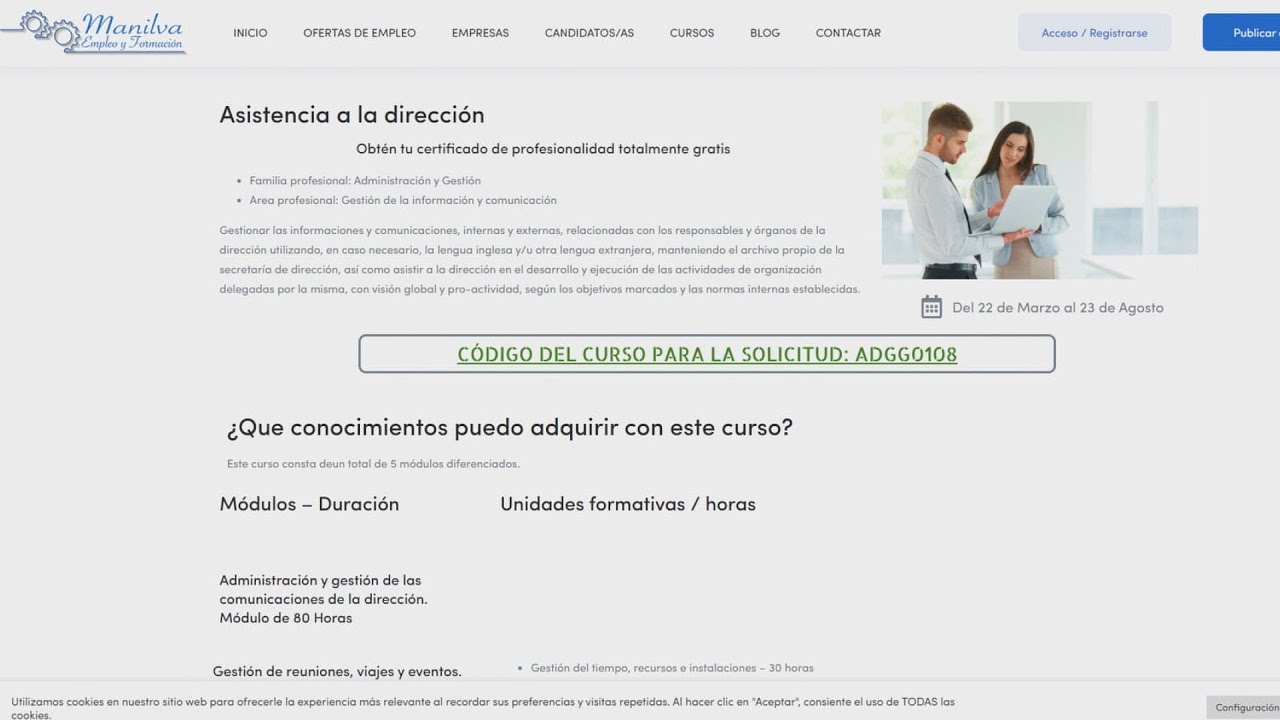 Cursos formativos con certificado de profesionalidad