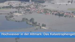 Hochwasser in der Altmark: Luftaufnahmen vom Katastrophengebiet