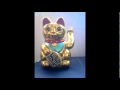 Gato dorado de la suerte de 5 pulgadas gato chino de la suerte gato que  agita el gato que agita el gato grande de oro que agita la mano pata arriba  la