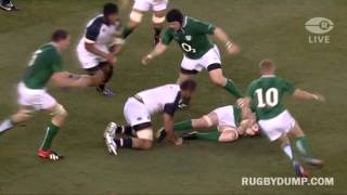 Samu Manoa's huge hit on Peter O'Mahony