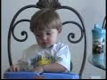 Funny Baby trying to eat while falling asleep