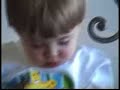 Funny Baby trying to eat while falling asleep