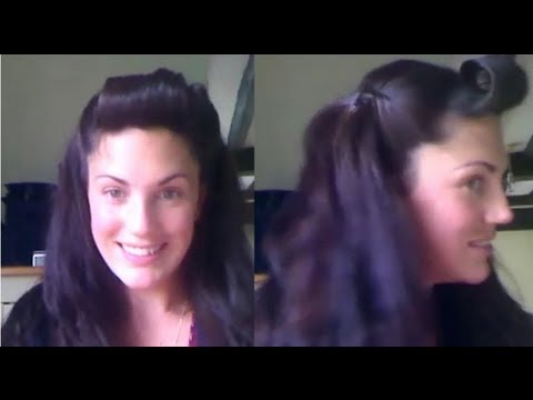 Retro Pin Up Hair Style Roll And Twist Tutorial Easy Quick