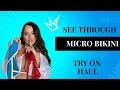 TRANSPARENT Micro Bikini TRY ON Haul with Mirror View!  Jean Marie Try On