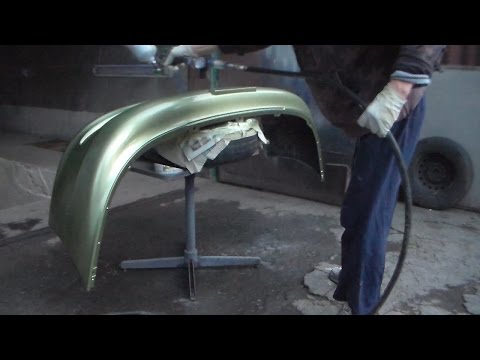 Покраска:новый бампер Деу ланос-сенс.