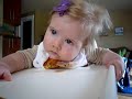 Baby falls asleep eating