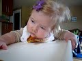 Baby falls asleep eating